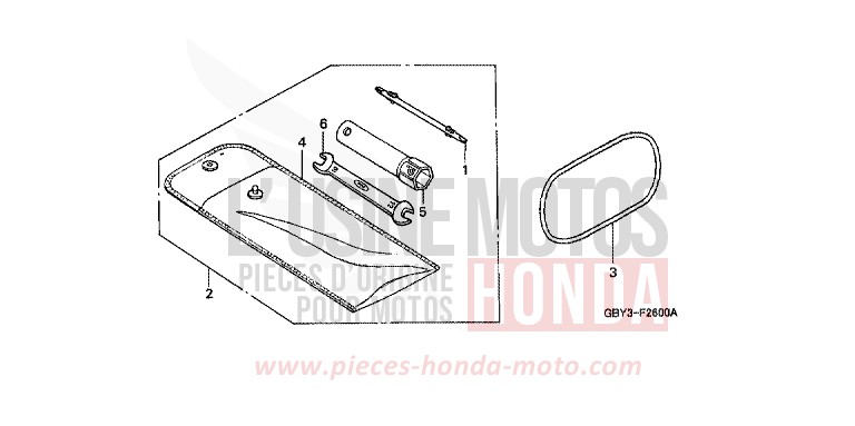 WERKZEUGE von CB1300 Super Bold'or ABS MU BLACK (NH148) von 1996